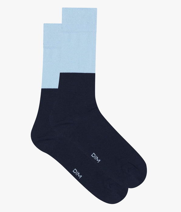 DIM Calcetines de algodón de colores para hombre Azul marino y azul Dim Fashion