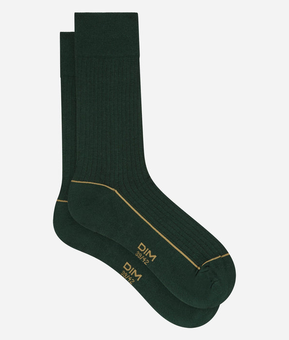 DIM Calcetines de hombre de algodón azul navy La Mode Côtelée