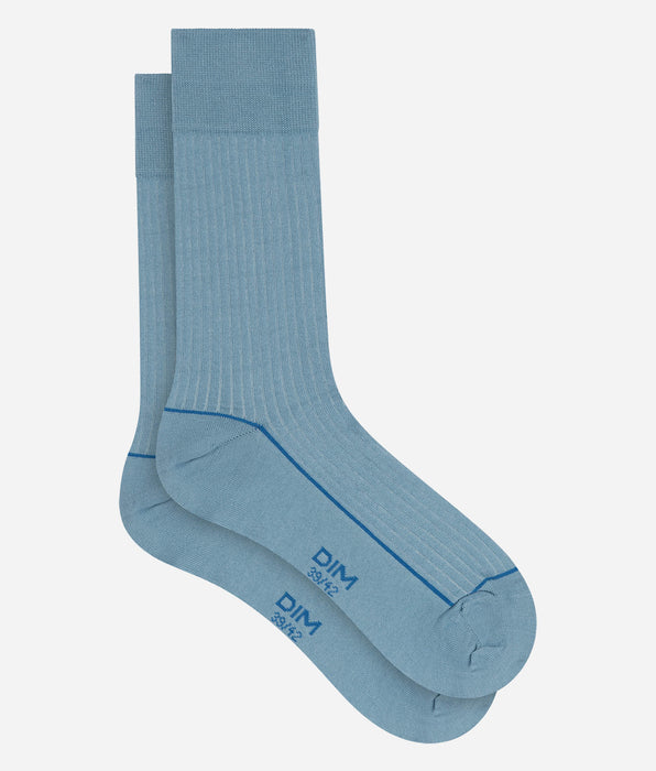 DIM Calcetines de hombre de algodón verde oliva La Mode Côtelée