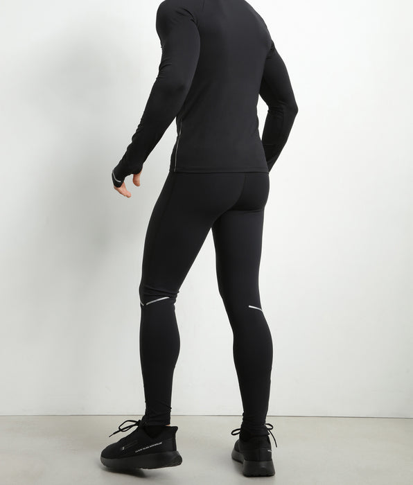 DIM Top deportivo de hombre con cuello alto en microfibra negra Dim Move