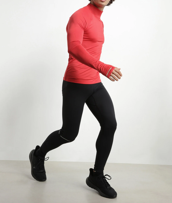 DIM Top deportivo de hombre con cuello alto en microfibra Dim Move Rojo