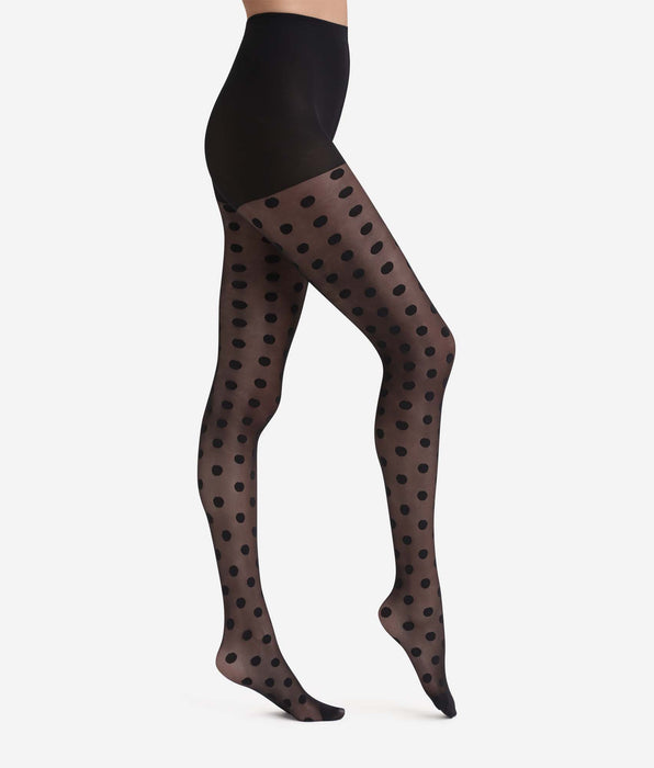 DIM Pantis de mujer transparentes con grandes lunares negros Dim Style