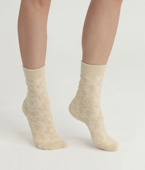 DIM Calcetines Mujer Crema Floral Dim Fashion