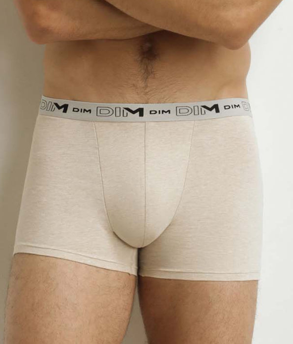 DIM Pack de 3 calzoncillos para hombre Beige Azul Caqui Algodón orgánico elástico