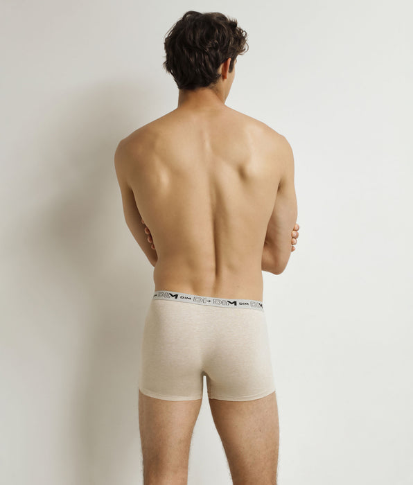 DIM Pack de 3 calzoncillos para hombre Beige Azul Caqui Algodón orgánico elástico