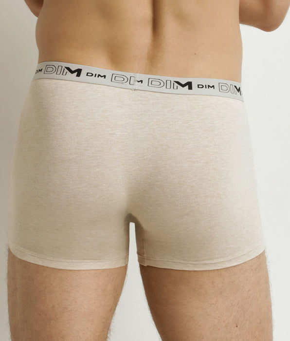 DIM Pack de 3 calzoncillos para hombre Beige Azul Caqui Algodón orgánico elástico