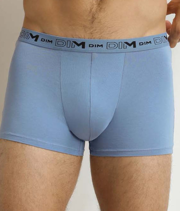 DIM Pack de 3 calzoncillos para hombre Gris Azul Negro Algodón orgánico elástico