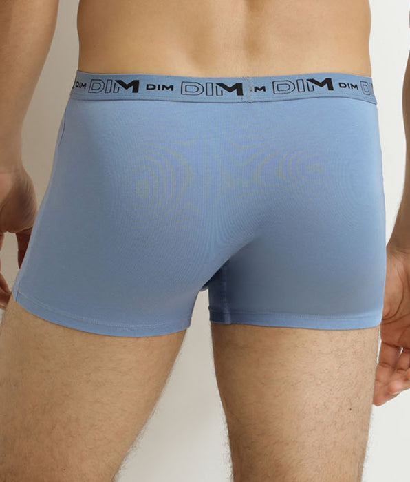 DIM Pack de 3 calzoncillos para hombre Gris Azul Negro Algodón orgánico elástico