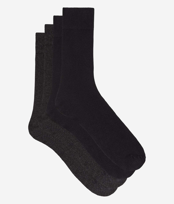 DIM Pack de 2 calcetines de hombre de algodón gris antracita Thermo