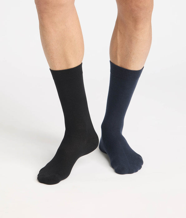 DIM Pack de 2 calcetines de hombre Thermo de algodón azul profundo