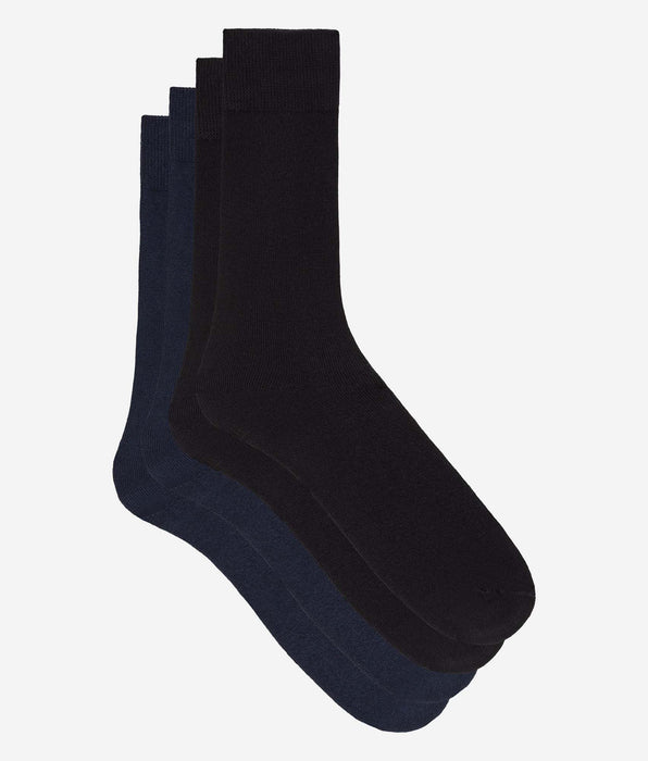 DIM Pack de 2 calcetines de hombre Thermo de algodón azul profundo