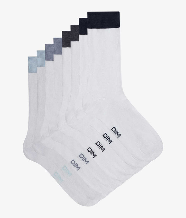 DIM Pack de 4 pares de calcetines de hombre Blanco EcoDim Mode