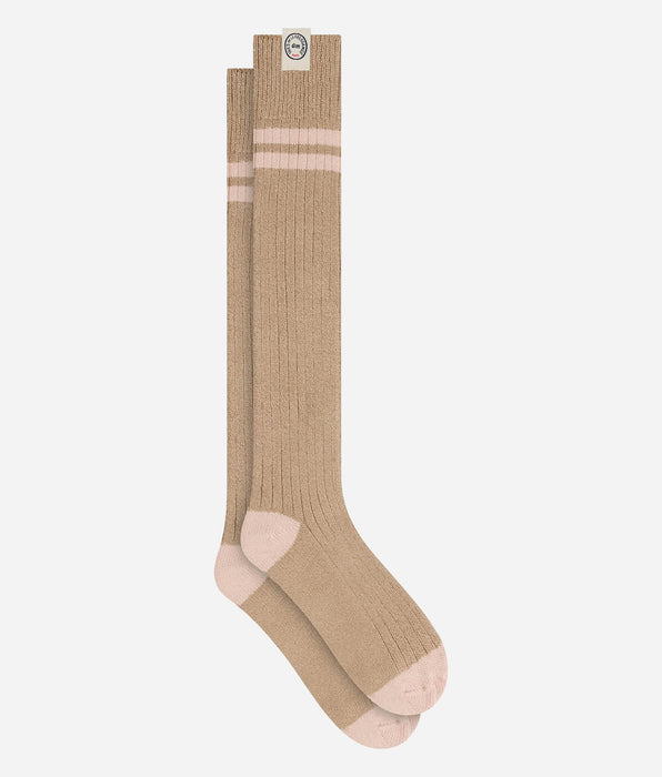 DIM Calcetines altos de algodón en topo profundo DIM x Ines de la Fressange