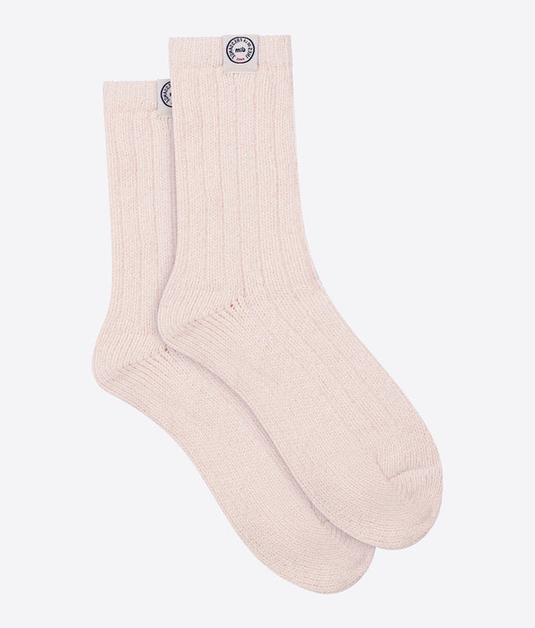 DIM Calcetines de canalé rosa de mujer Dim x Inès de La Fressange