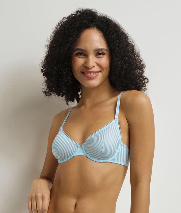 DIM Sujetador corbeille azul Dim x Inès de La Fressange