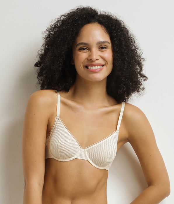 DIM Sujetador corbeille beige Dim x Inès de La Fressange