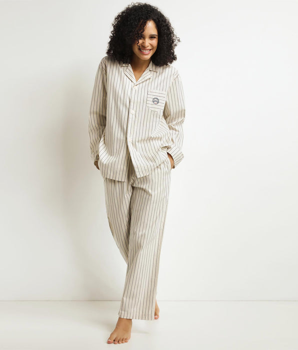 DIM Pantalón de pijama de rayas gris de mujer Dim x Inès de La Fressange