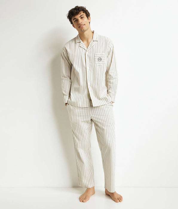 DIM Pantalón de pijama de rayas gris de mujer Dim x Inès de La Fressange
