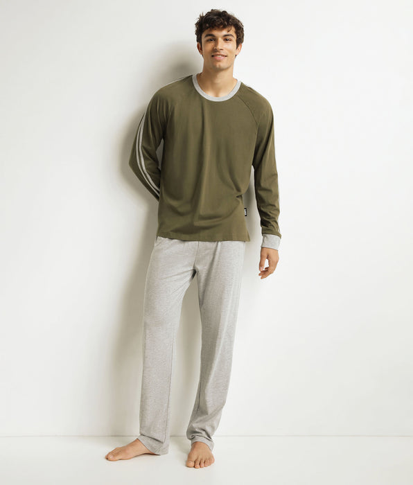 DIM Conjunto de pantalón de pijama militar para hombre Dim Jersey