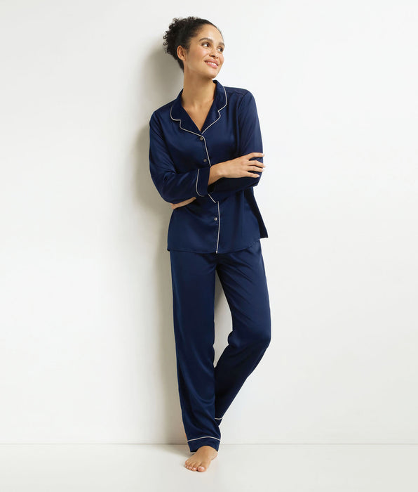 DIM Conjunto de pantalón de pijama para mujer Midnight Blue Don't Disturb