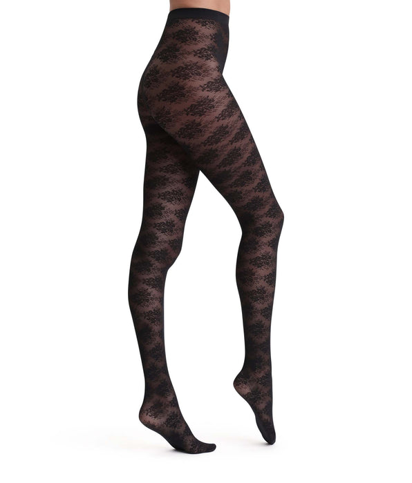 DIM Pantis negras con ramo de flores Dim Style