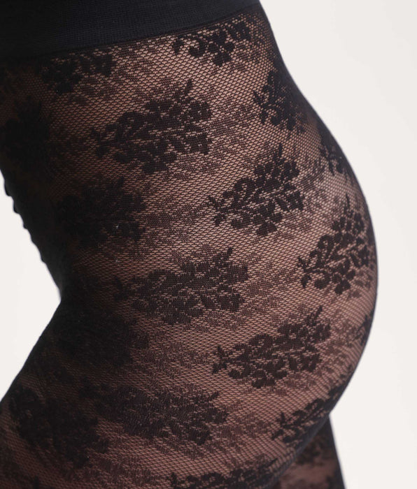 DIM Pantis negras con ramo de flores Dim Style