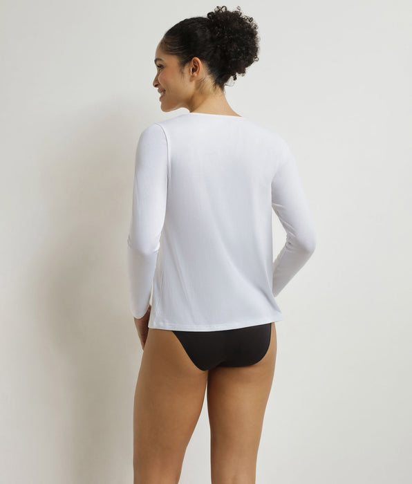 DIM Camiseta de mujer de manga larga de algodón Blanco Dim Thermal