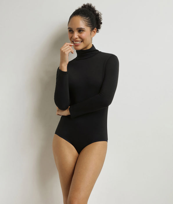 DIM Body mujer manga larga con cuello alto Negro Dim Thermal