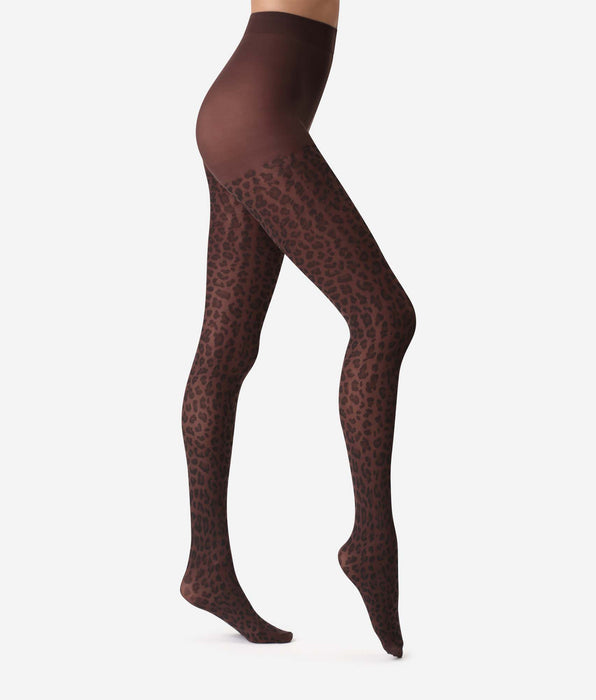 DIM Pantis marrones con estampado de leopardo Dim Style