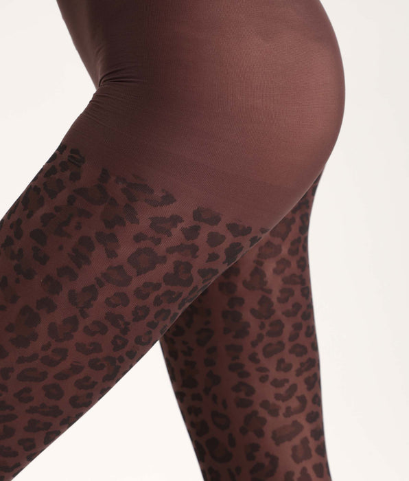 DIM Pantis marrones con estampado de leopardo Dim Style