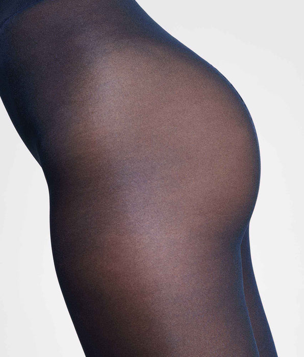 DIM Panty fantasía efecto metalizado azul marino 46D Style