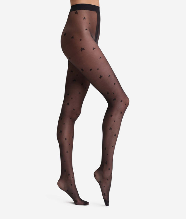 DIM Pantis transparentes negras con estampado de estrellas Dim Style