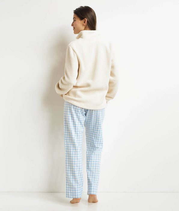 DIM Conjunto de pantalón de pijama para mujer Azul Gris Dim Warm