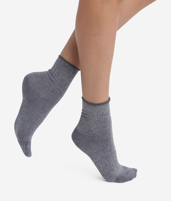 DIM Calcetines de mujer de lurex azul marino Dim Mode