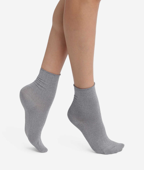DIM Calcetines de mujer de lurex Gris Dim Mode