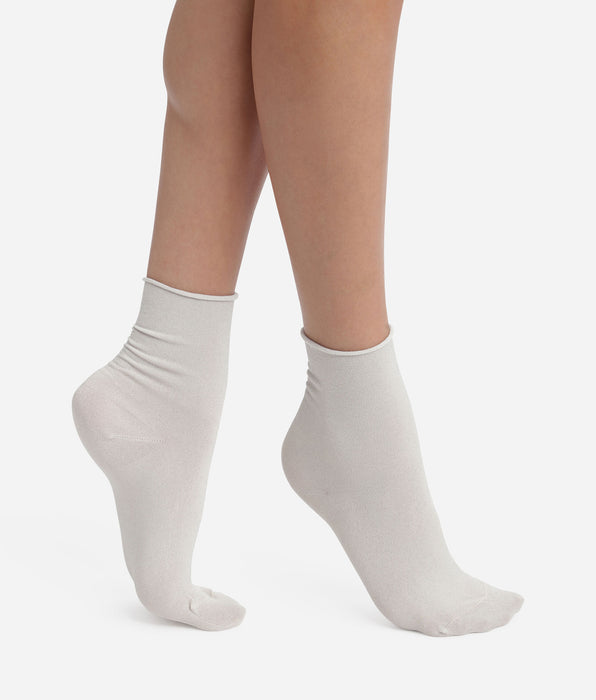 DIM Calcetines de mujer de lurex Gris claro Dim Mode