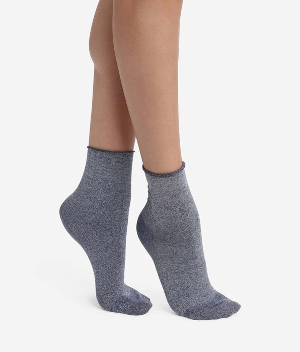 DIM Pack de 2 pares de calcetines de mujer lurex azul marino Dim Mode