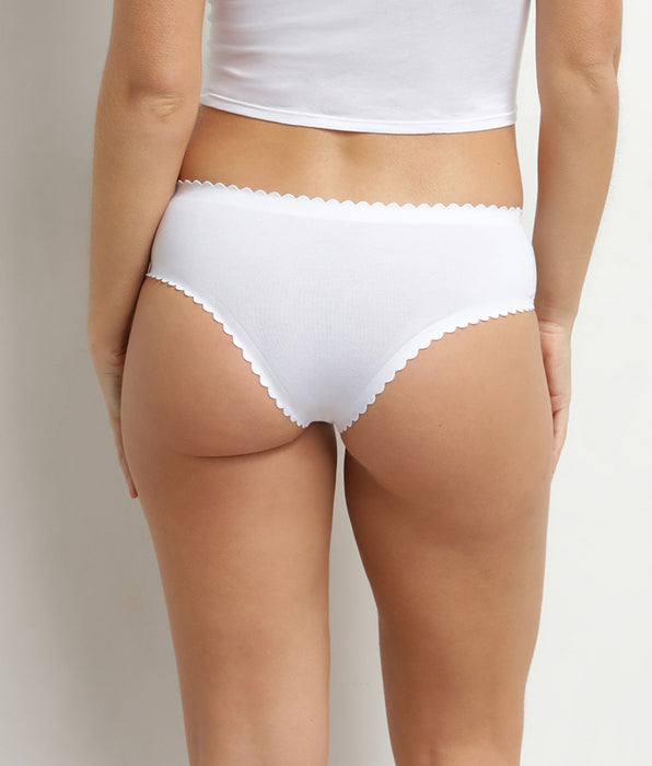 DIM Pack de 2 tangas de algodón Body Touch en blanco y terracota