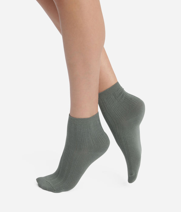 DIM Calcetines de mujer de algodón punto elástico Verde Iceberg La Mode de Dim