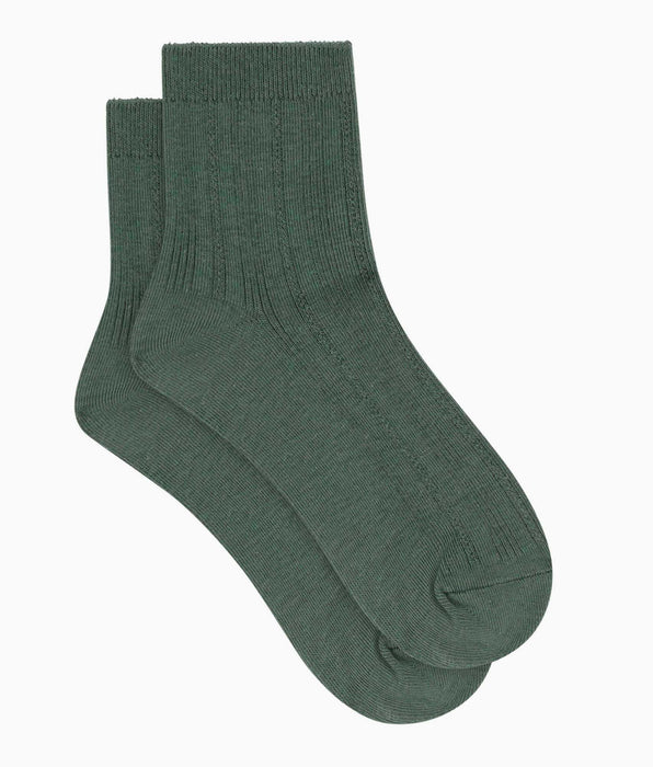 DIM Calcetines de mujer de algodón punto elástico Verde Iceberg La Mode de Dim