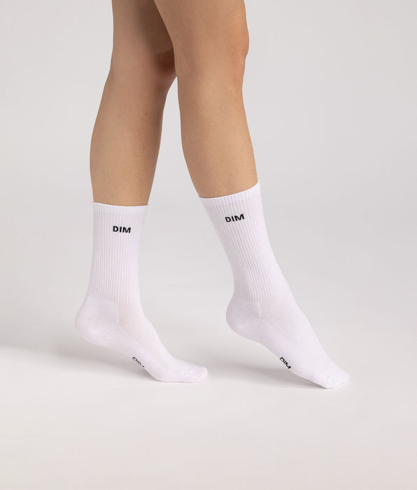 DIM Pack de 3 calcetines deportivos de mujer en negro, blanco y gris Original