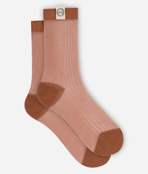 DIM Calcetines de mujer rojo charol Dim x Ines de la Fressange
