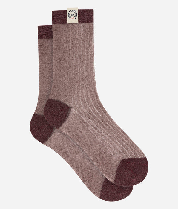 DIM Calcetines de mujer marrón precioso Dim x Ines de la Fressange