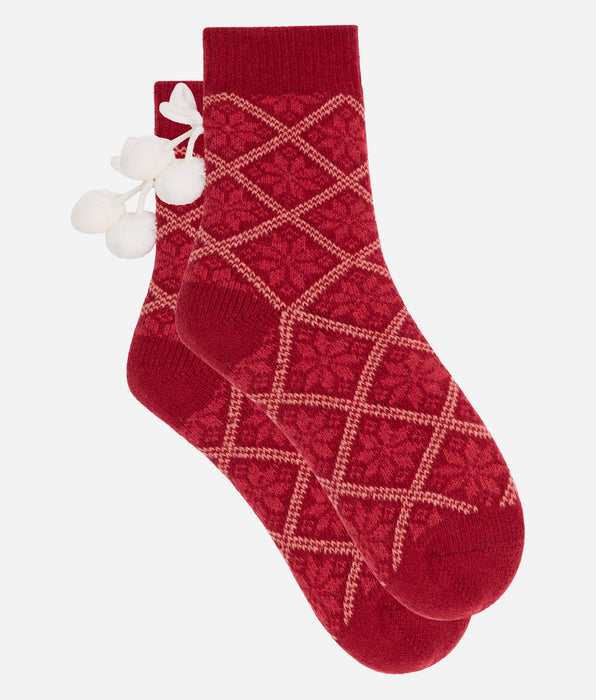 DIM Calcetines de mujer rojos casual Cocoon
