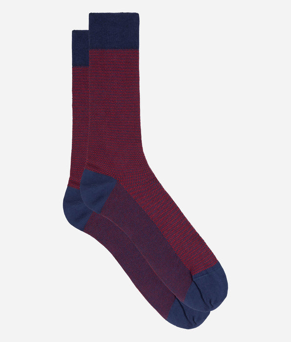 DIM Calcetines de hombre de algodón rojo granate La Mode