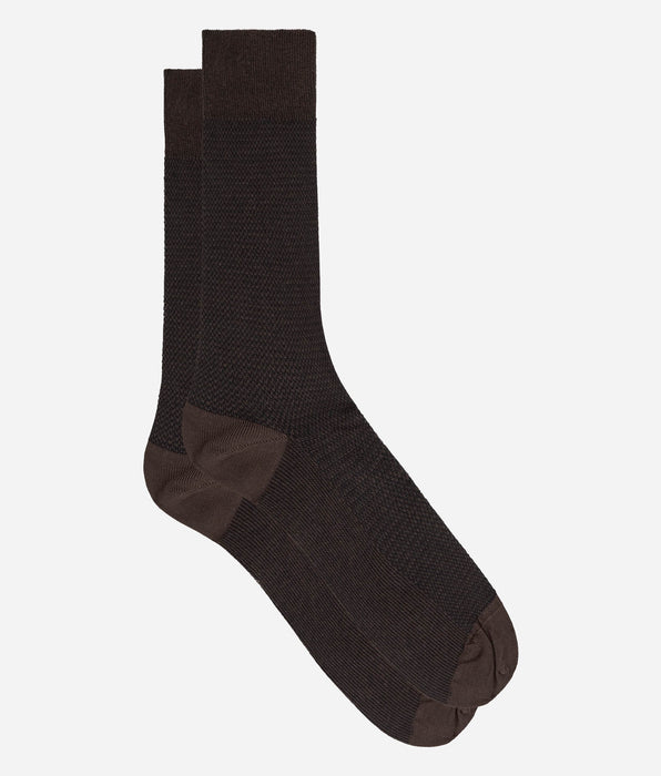 DIM Calcetines de hombre de algodón marrón madera La Mode