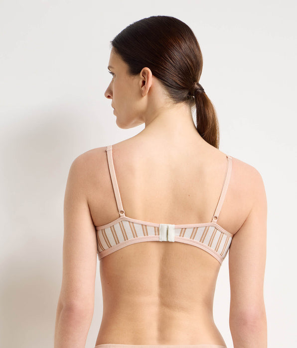 DIM Sujetador balconette con aros crema rosa Dim x Ines de la Fressange