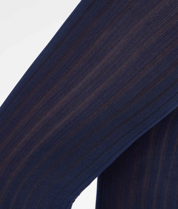 DIM Medias de canalé plano azul marino 50D DIM x Ines de La Fressange