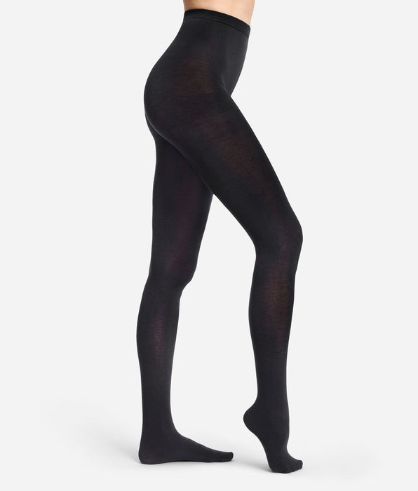 DIM Medias calientes efecto lana negras 115D Thermo