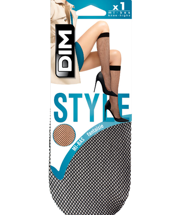 DIM Medias negras de rejilla 84D Madame So DIM